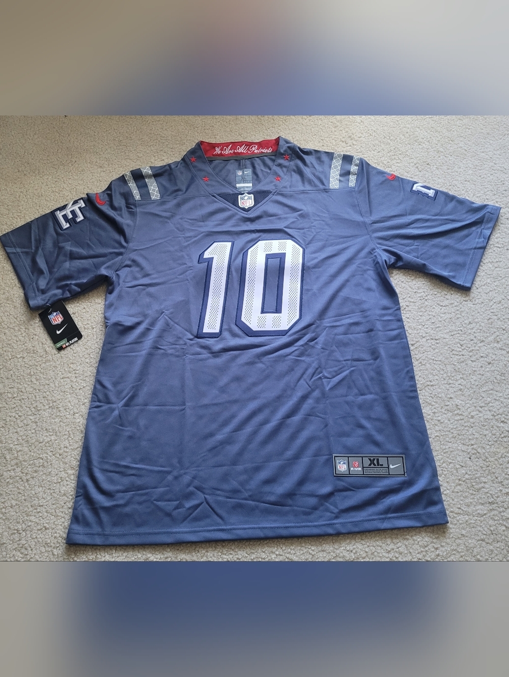 Nike New England Patriots Drake Maye #10 NFL Stitched Jersey Men XL